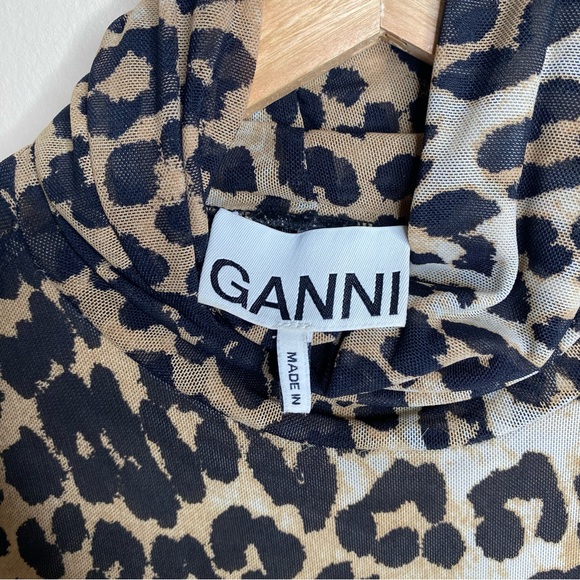 GANNI leopard-print long-sleeve top - Picture 15 of 16